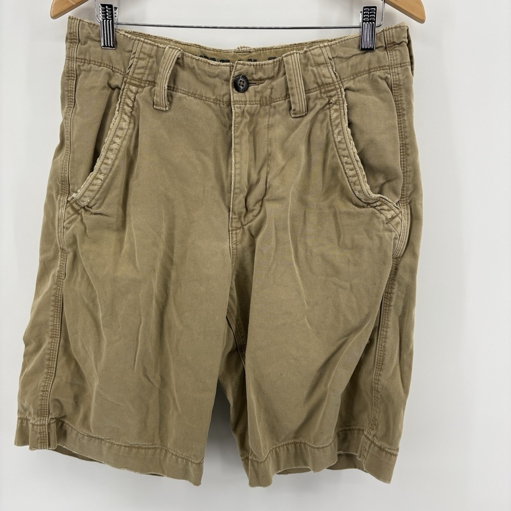 American Eagle Shorts Men's 30 Khaki Longer Length Chino Casual Y2K - Picture 2 of 9